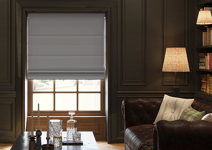 Menton, Tempered Grey - Motorised Roman Blind - Image 3